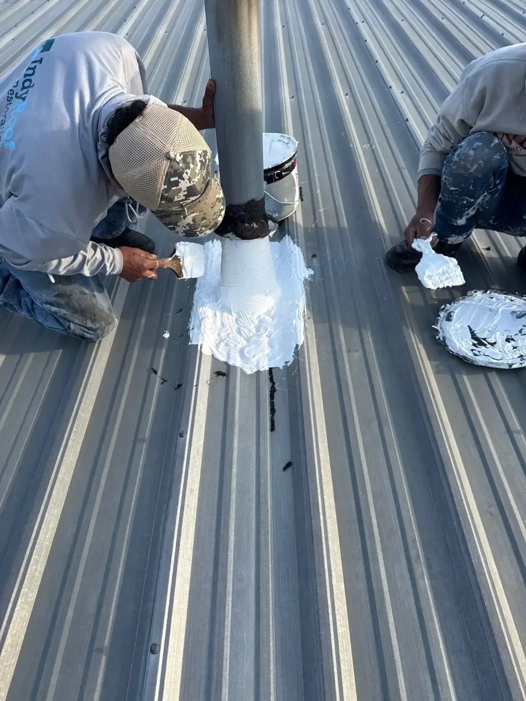 Commercial roof inspection documented in Brownsburg