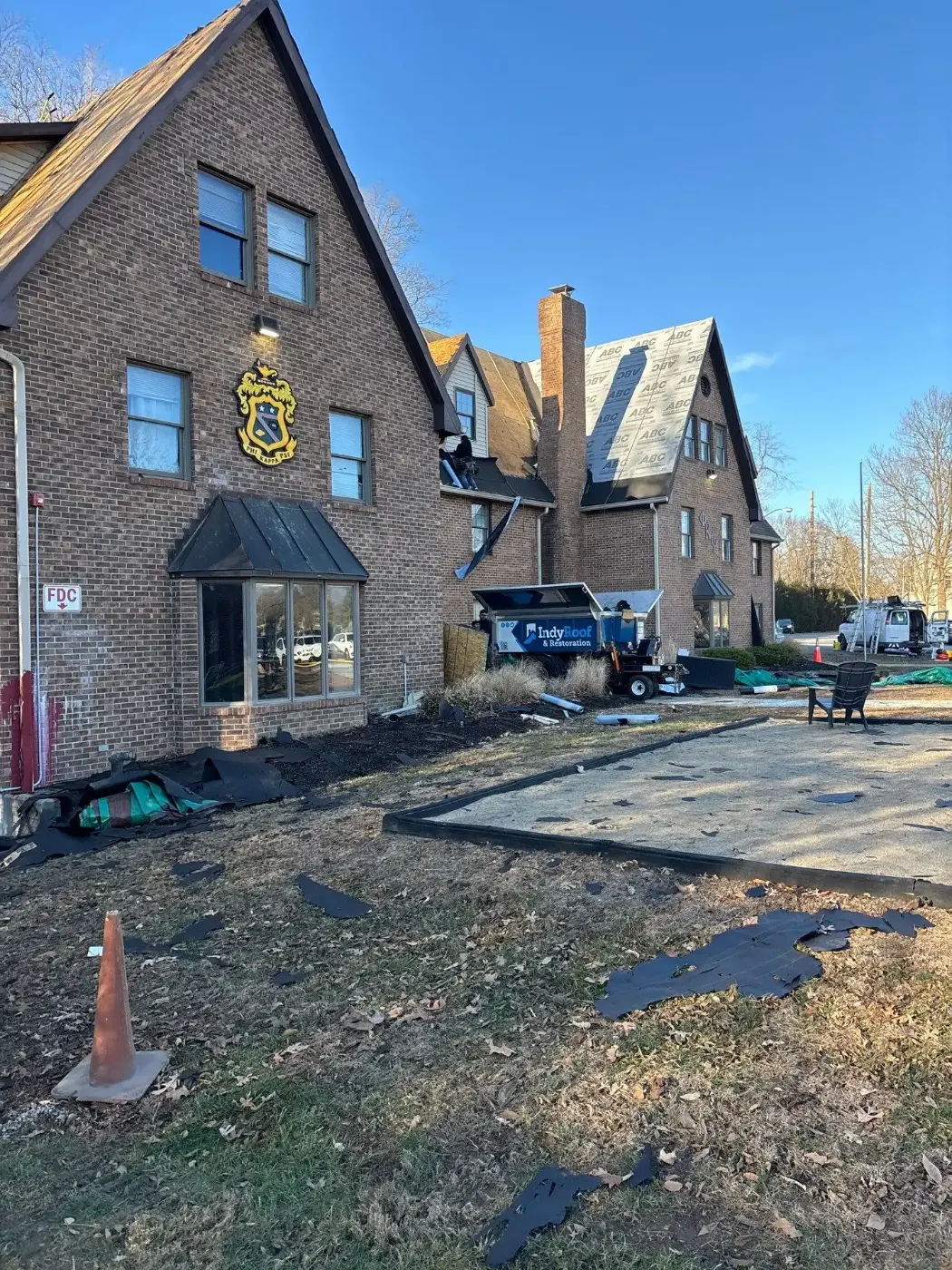 Commercial roof inspection documented in Brownsburg